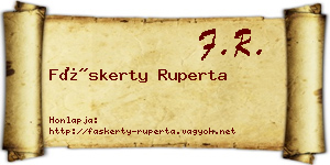 Fáskerty Ruperta névjegykártya